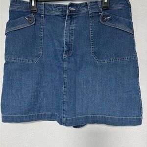 White Stag Blue Denim Skirt with short underneath
